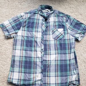 Five four men's short sleeve button-down shirt